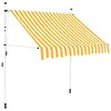Image de vidaXL Luifel handmatig uittrekbaar 150 cm oranje en witte strepen43231