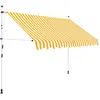 Image de vidaXL Luifel handmatig uittrekbaar 250 cm oranje en witte strepen43233