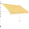 Image de vidaXL Luifel handmatig uittrekbaar 300 cm oranje en witte strepen43234