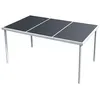 Image de Table de jardin 150x90x74 cm Noir Acier