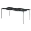 Image de Table de jardin 190x90x74 cm Noir Acier