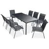 Image de Ensemble à manger d extérieur 9 pcs Acier Noir