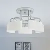 Image de vidaXL Plafondlamp met ellipsvormige glazen kappen 5xE14 200W50494