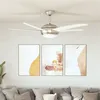 Image de vidaXL Ventilateur de plafond orné avec lampe 128 cm Blanc 50538