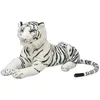 Image de Tigre en peluche - vidaXL - XXL - Blanc avec rayures - 146 x 40 cm - Pour enfants à partir de 3 ans