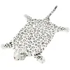 Image de vidaXL Tapis en peluche en forme de léopard 139 cm Blanc