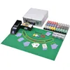 Image de vidaXL Jeu de Poker/Blackjack mixte avec 600 jetons Laser Aluminium