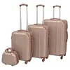 Image de Ensemble de valises - vidaXL - Champagne - 4 pièces - Coque rigide ABS - 360° roulettes