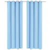 Image de vidaXL Rideau avec oeillets métalliques 2 pcs 135 x 175 cm Turquoise