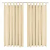 Image de Rideau occultant - vidaXL - 2 pcs - 140 x 225 cm - Beige - Micro-satin