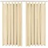 Image de vidaXL Micro-satijnen gordijnen met lussen 140x245 cm beige 2 st132218