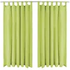 Image de vidaXL Micro-satijnen gordijnen met lussen 140x175 cm groen 2 st132222