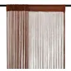 Image de vidaXL Rideau en fils 2 pcs 100 x 250 cm Marron