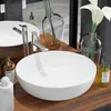 Image de Lavabo ronde Céramique Blanc 41,5 x 13,5 cm