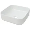 Image de vidaXL Lavabo carré Céramique Blanc 38x38x13,5 cm