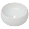 Image de VidaXL lavabo rond Céramique Blanc 40 x 16 cm