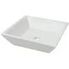 Image de VidaXL Lavabo carré en céramique Blanc 41,5 x 12 cm