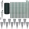 Image de vidaXL Jeu de clôture avec des piquets de sol 25 x 1,7 m Acier Vert