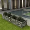 Image de Lit surélevé à gabion Acier 360x90x50 cm
