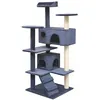 Image de Arbre à chat - vidaXL - 125 cm - Bleu foncé - Griffoirs en sisal - Intérieur