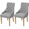Image de Lot de 2 chaise vidaxl en plastique non pliable H. 95.5 cm interieur gris