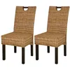 Image de Lot de 2 chaise vidaxl interieur non empilable non pliable en bois H. 96 cm