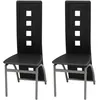 Image de Chaises à manger lot de 2 noir similicuir
