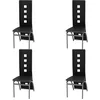 Image de vidaXL Chaises à manger lot de 4 noir similicuir243645