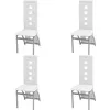 Image de Chaises à manger lot de 4 blanc similicuir