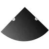 Image de VidaXL Étagère d'angle avec plateau en verre Supports Fond en verre Verre noir 35 x 35 cm