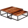 Image de vidaXL Ensemble de table basse gigogne 2 pcs Bois massif de Sesham
