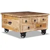 Image de vidaXL Table basse Bois de manguier brut 70 x 70 x 40 cm