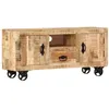 Image de Meuble TV Bois de manguier brut 110x30x50 cm