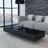 Image de vidaXL Table basse Haute brillance Noir