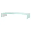 Image de Meuble tv/ support pour moniteur 80 x 30 x 13 cm verre blanc