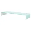 Image de Meuble tv/ support pour moniteur 100 x 30 x 13 cm verre blanc