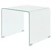 Image de vidaXL Table basse 49,5 x 50 x 45 cm Verre trempé Transparent