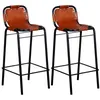 Image de Tabourets de bar lot de 2 cuir véritable