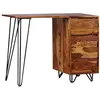 Image de vidaXL Bureau avec 1 tiroir et 1 armoire Bois massif de Sesham