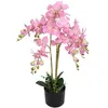 Image de vidaXL Plante artificielle avec pot Orchidée 75 cm Rose
