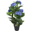 Image de vidaXL Plante hortensia artificielle avec pot 60 cm Bleu