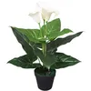 Image de vidaXL Kunst calla lelie plant met pot 45 cm wit244443