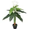 Image de vidaXL Kunst calla lelie plant met pot 85 cm wit244445