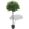 Image de vidaXL Laurier Artificiel avec Pot Décoration d'Intérieur 125 cm Vert