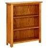 Image de Bibliothèque à 3 étagères 70 x 22,5 x 82cm Bois de chêne massif