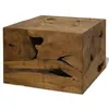 Image de vidaXL Table basse 50 x 50 x 35 cm Teck véritable Marron
