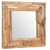 Image de Miroir décoratif - VIDAXL - 60 x 60 cm - Teck - Carré - Intérieur