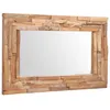 Image de vidaXL Miroir décoratif Teck 90 x 60 cm Rectangulaire
