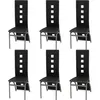 Image de Chaises de salle à manger - VIDAXL - Lot de 6 - Noir Similicuir