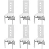 Image de Lot de 6 chaise vidaxl H. 108 cm non pliable en acier interieur blanc